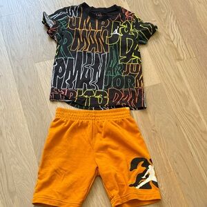 Jordan Kids Matching Set - Black and Orange